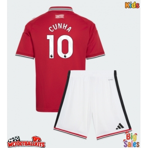 Manchester United Matheus Cunha #10 Replica Home Stadium Kit for Kids 2026-27 Short Sleeve (+ pants)